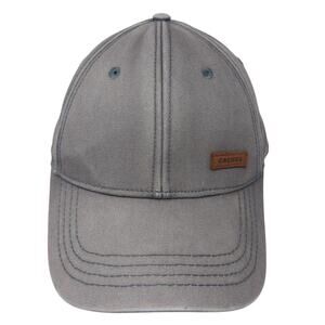Cacuss Slideback Baseball Cap Gray One Size Adjustable 6 Panel Cotton